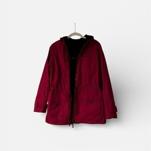 women’s reversible, jacket, rain coat-one side, soft